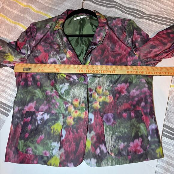 Peter Nygard Floral Polyester Blazer Jacket 3/4 Sleeve Women's NO SIZE TAG - Picture 5 of 8